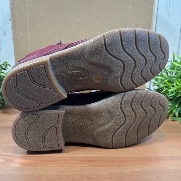 Earth Janel Leather Lace Up Ankle Boots Size 7.5 - Picture 10 of 11